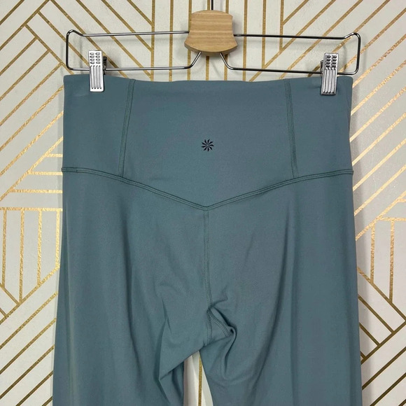 Athleta Elation Rib Trim 7/8‎ Tight Gray Seafoam Green Size Medium Tall - Picture 7 of 12